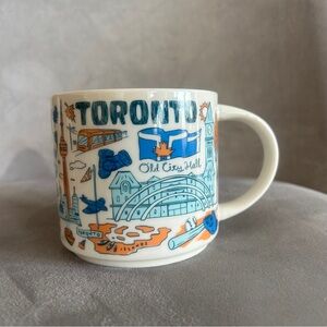 Starbucks Toronto Mug - White, Blue & Orange Been There Series City Large Cup